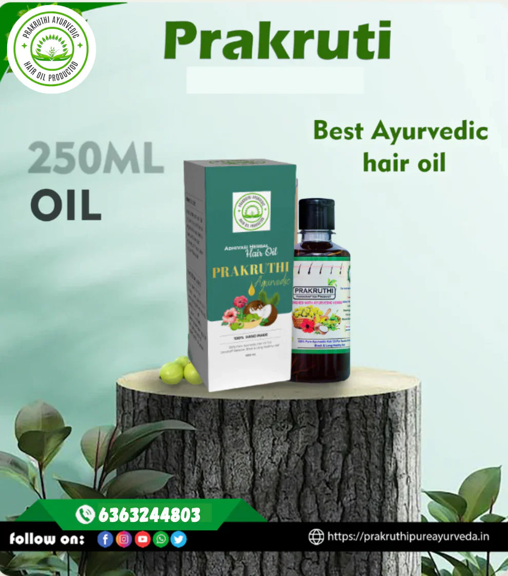 🔻500ML Adivasi Prakruthi  hair oil(  4 Month Course package )