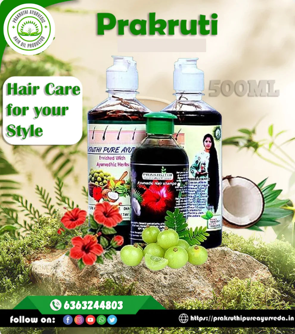 🔻500ML Adivasi Prakruthi  hair oil(  4 Month Course package )