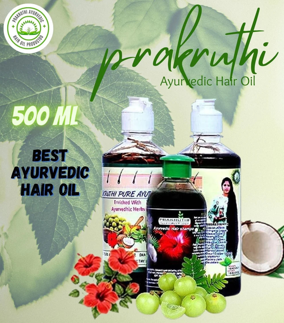 🔻500ML Adivasi Prakruthi  hair oil(  4 Month Course package )